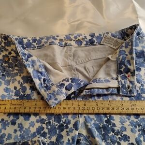 Blue Floral Print Pants